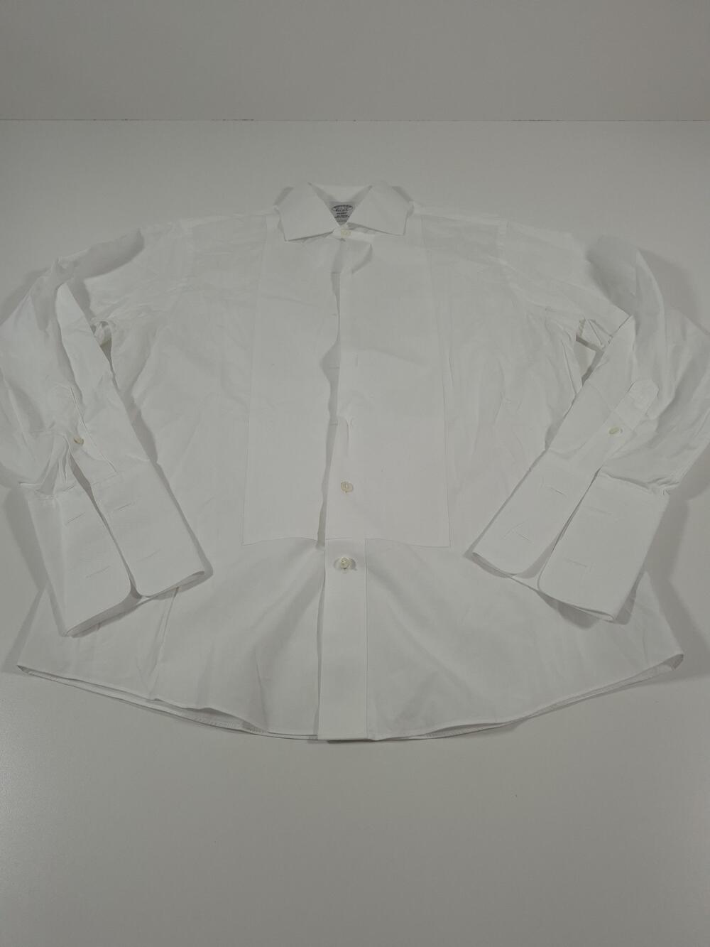 Brooks Brothers Dress Shirt Mens 15.5 32/33 White Regent Slim French Cuff Tuxedo